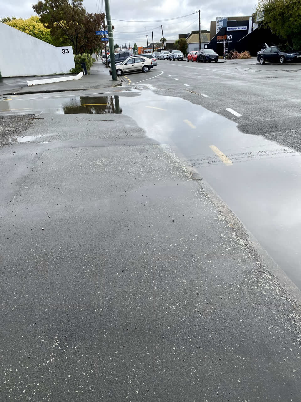 The photograph attached to this flooding report