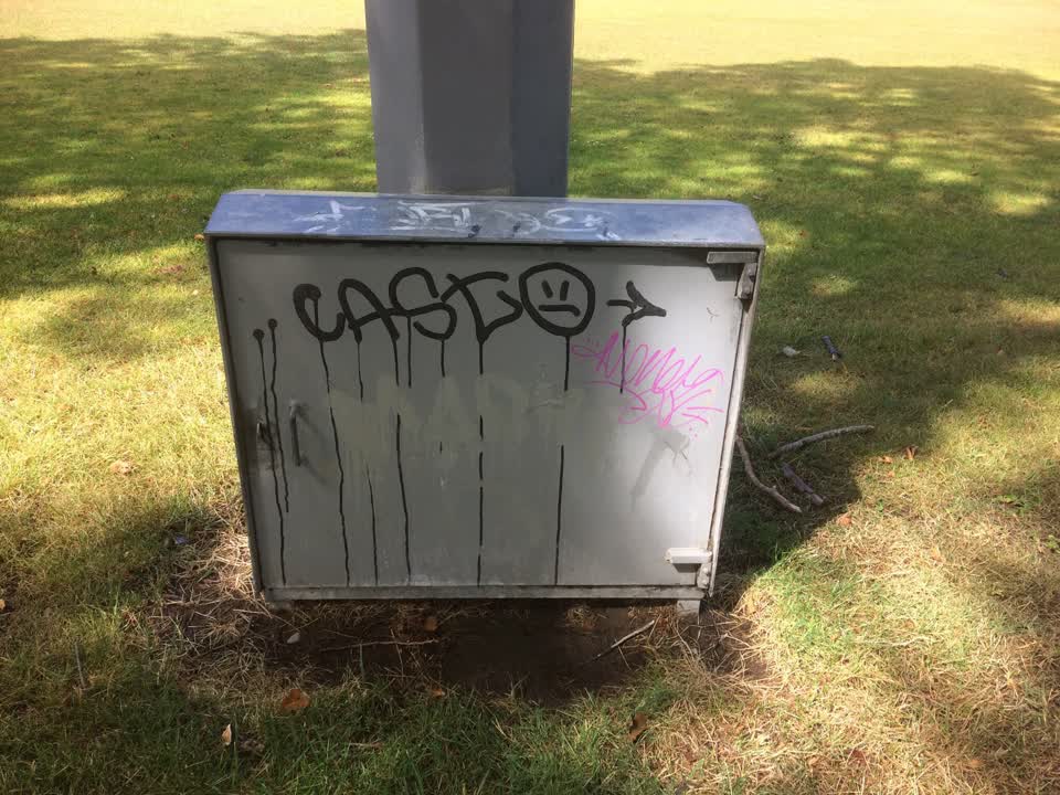 The photograph attached to this graffiti report