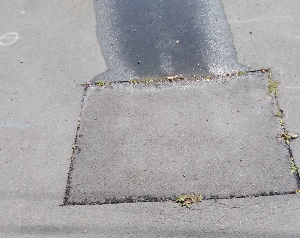 The photograph attached to this water leak report