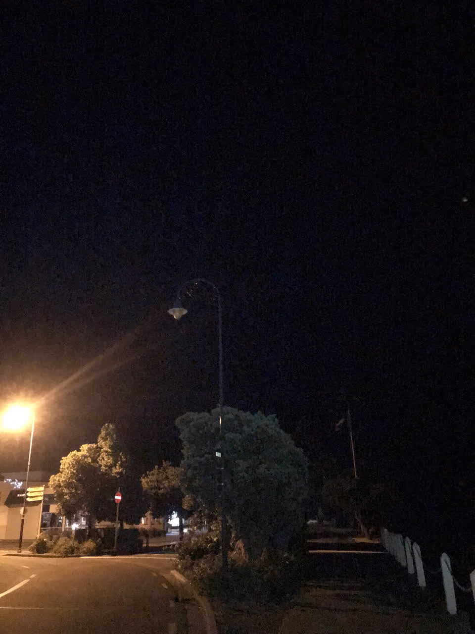 The photograph attached to this street light outage report