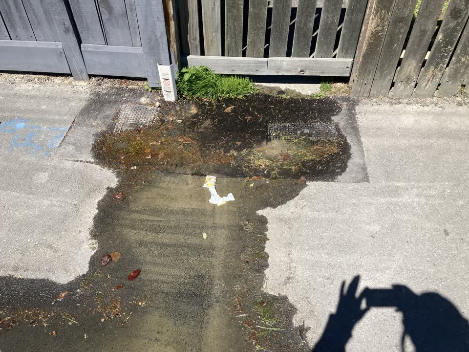 The photograph attached to this water leak report