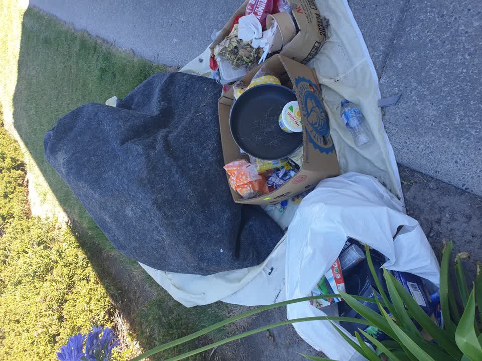 The photograph attached to this rubbish/recycling report