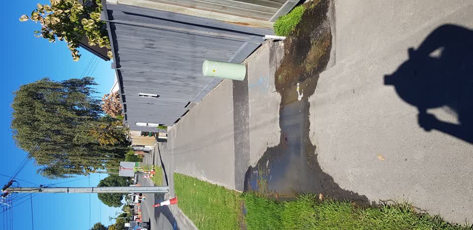 The photograph attached to this water leak report
