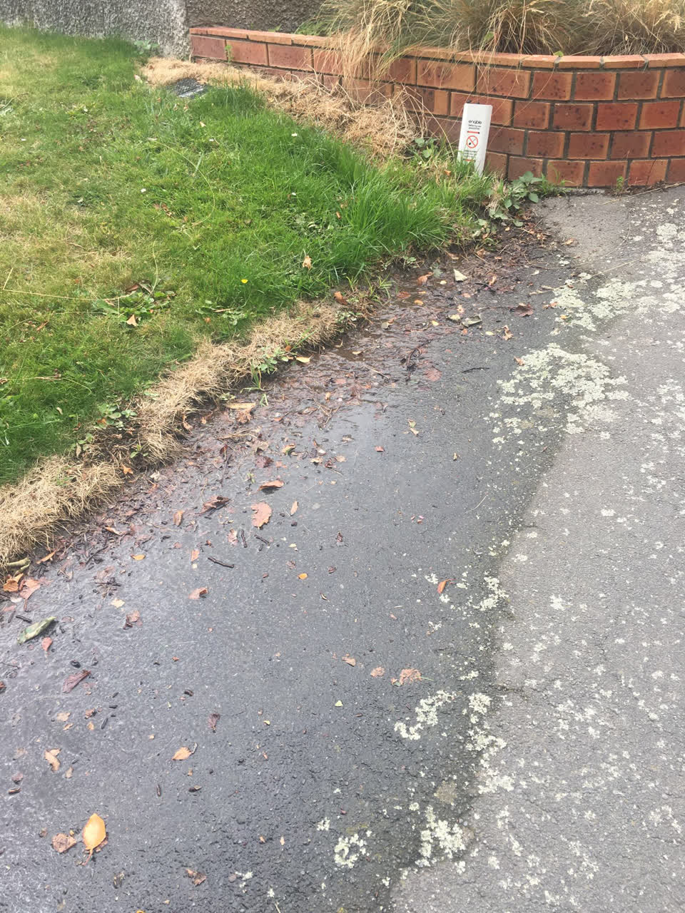 The photograph attached to this sewer - leak / blockage report