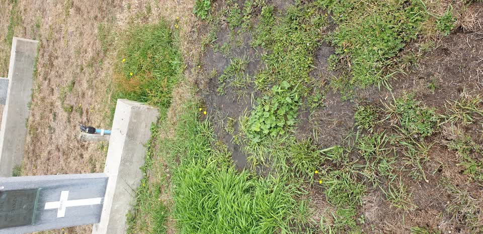 The photograph attached to this water leak report