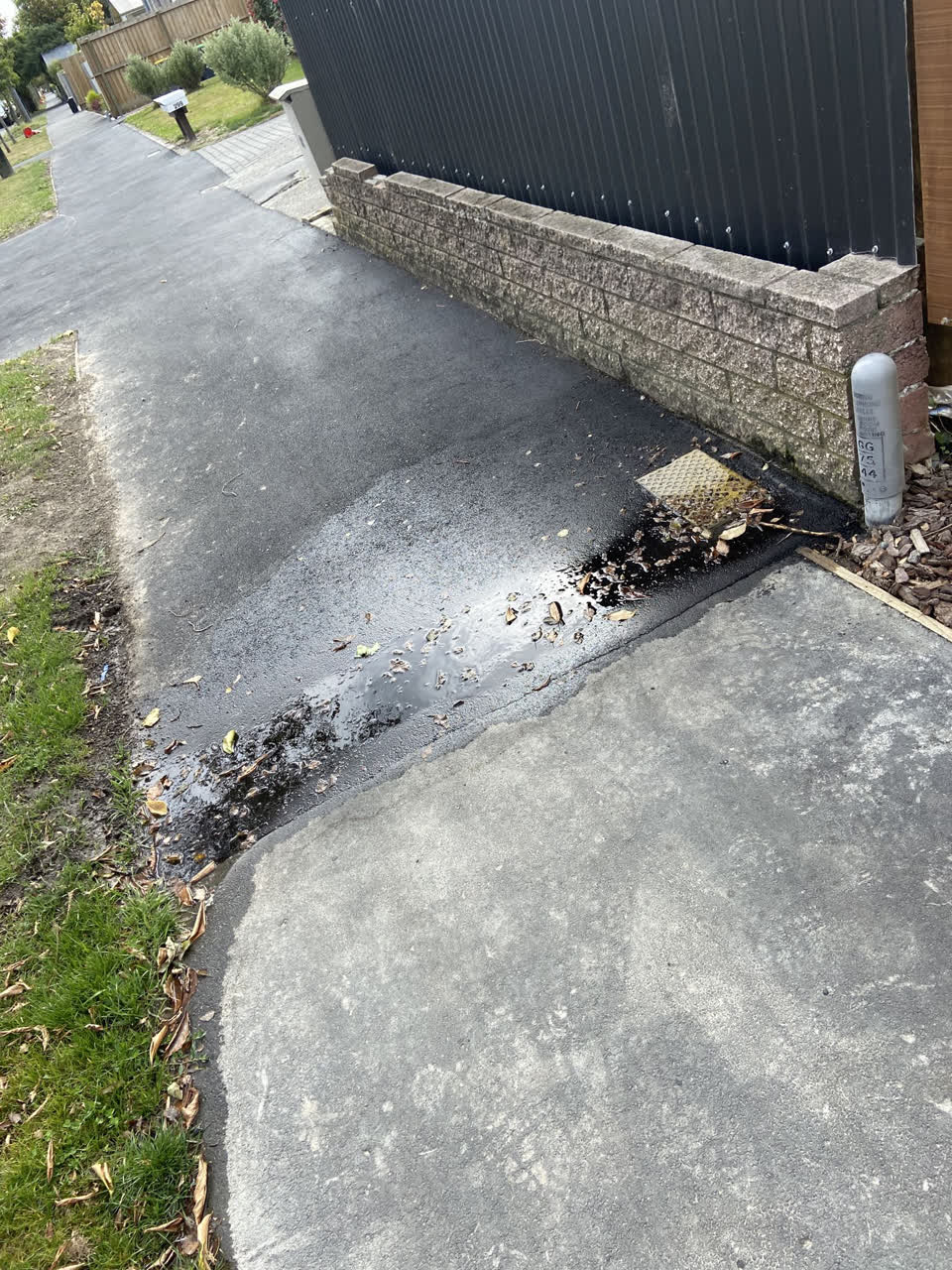 The photograph attached to this water leak report