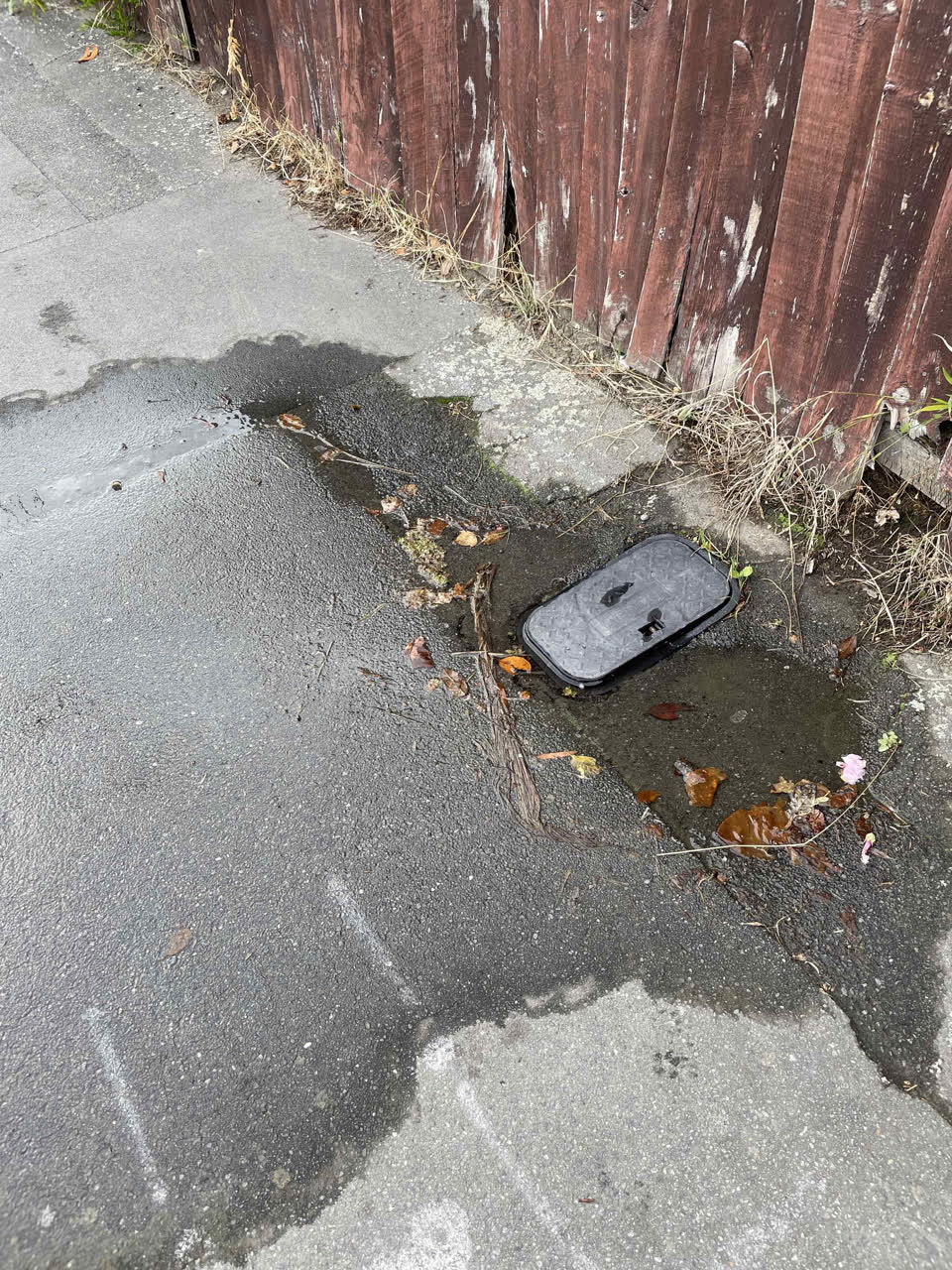 The photograph attached to this water leak report