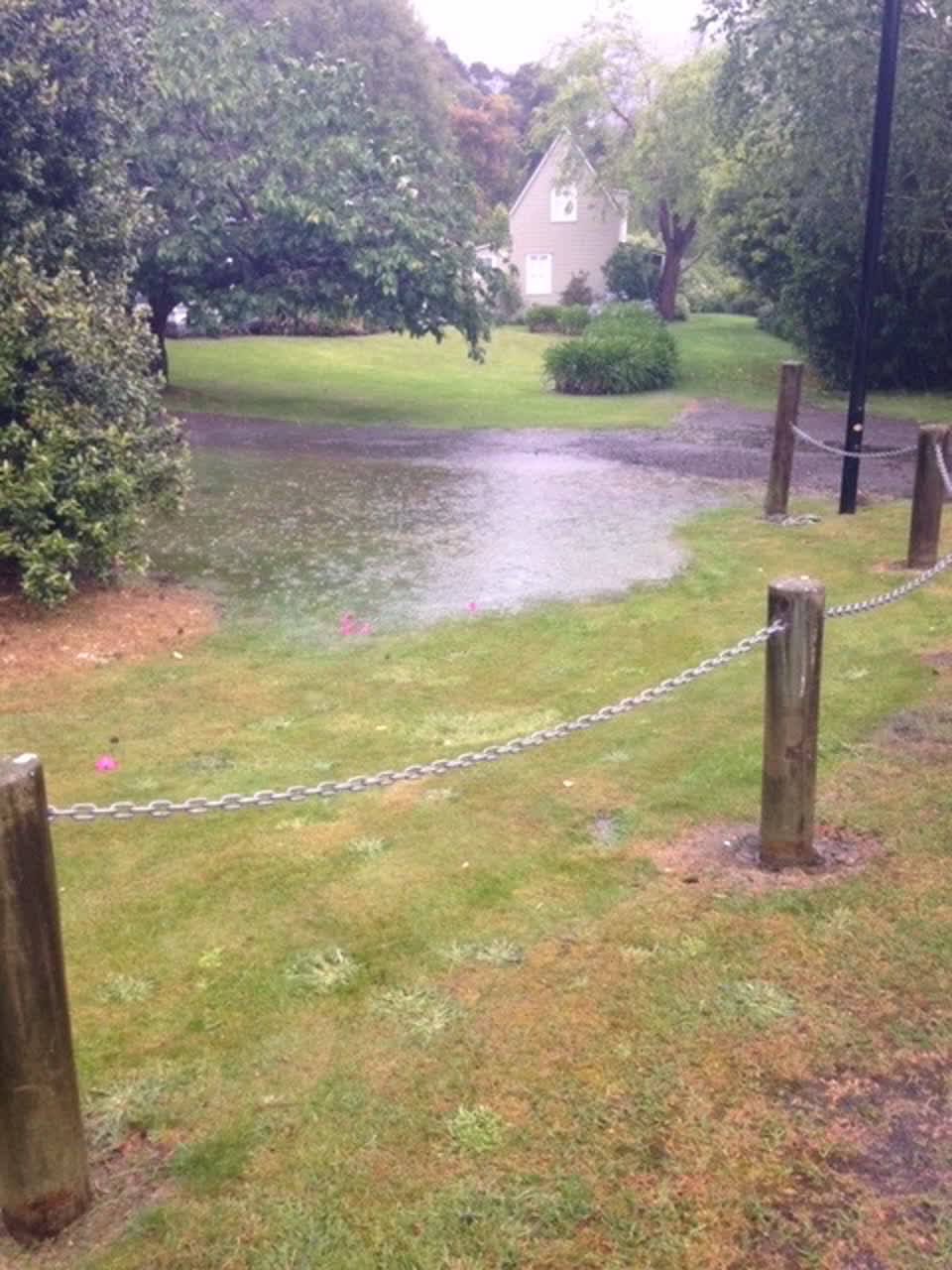 The photograph attached to this flooding report