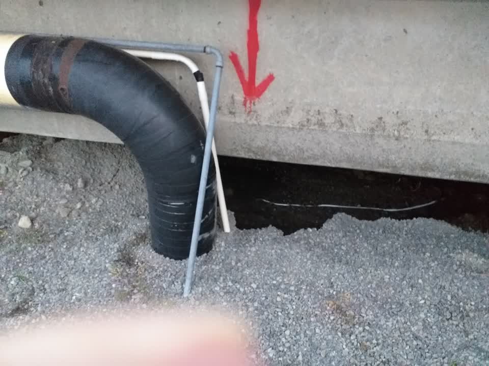 The photograph attached to this water leak report