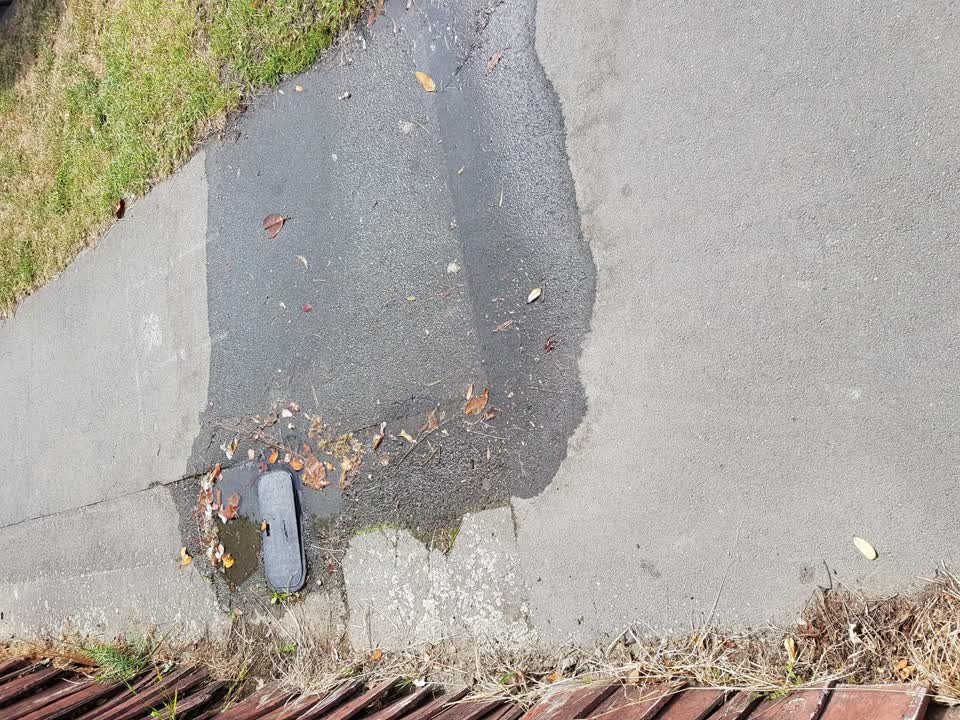 The photograph attached to this water leak report