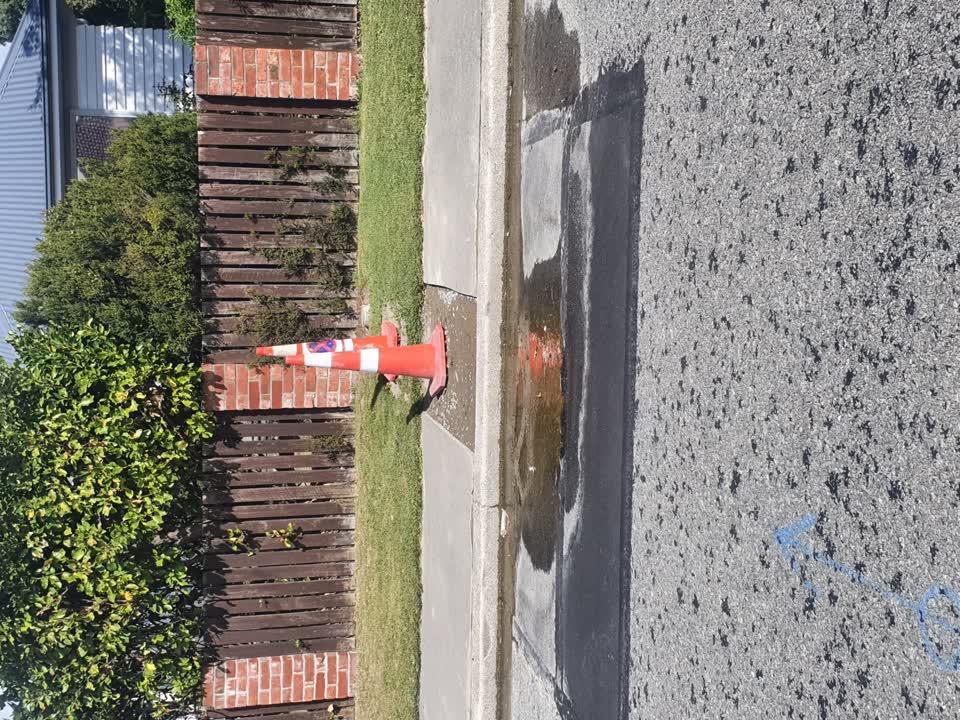 The photograph attached to this water leak report