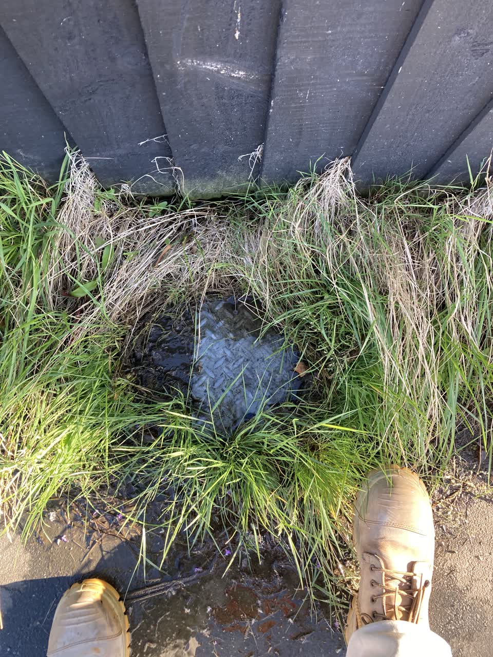 The photograph attached to this water leak report