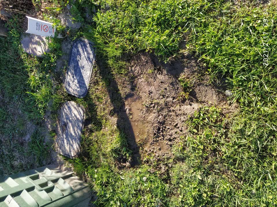 The photograph attached to this water leak report