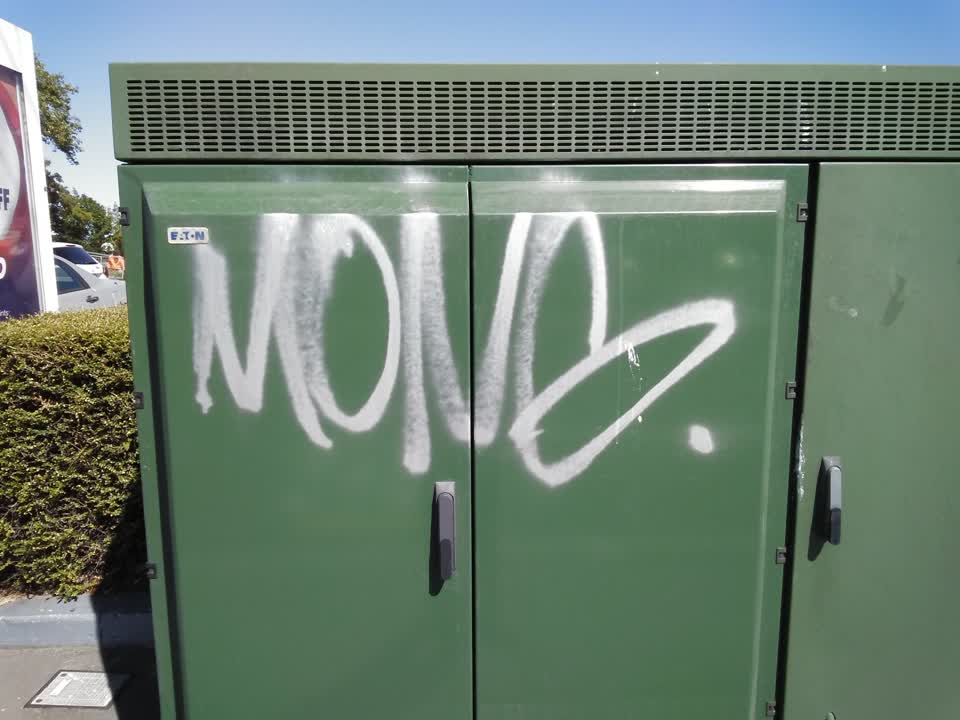 The photograph attached to this graffiti report