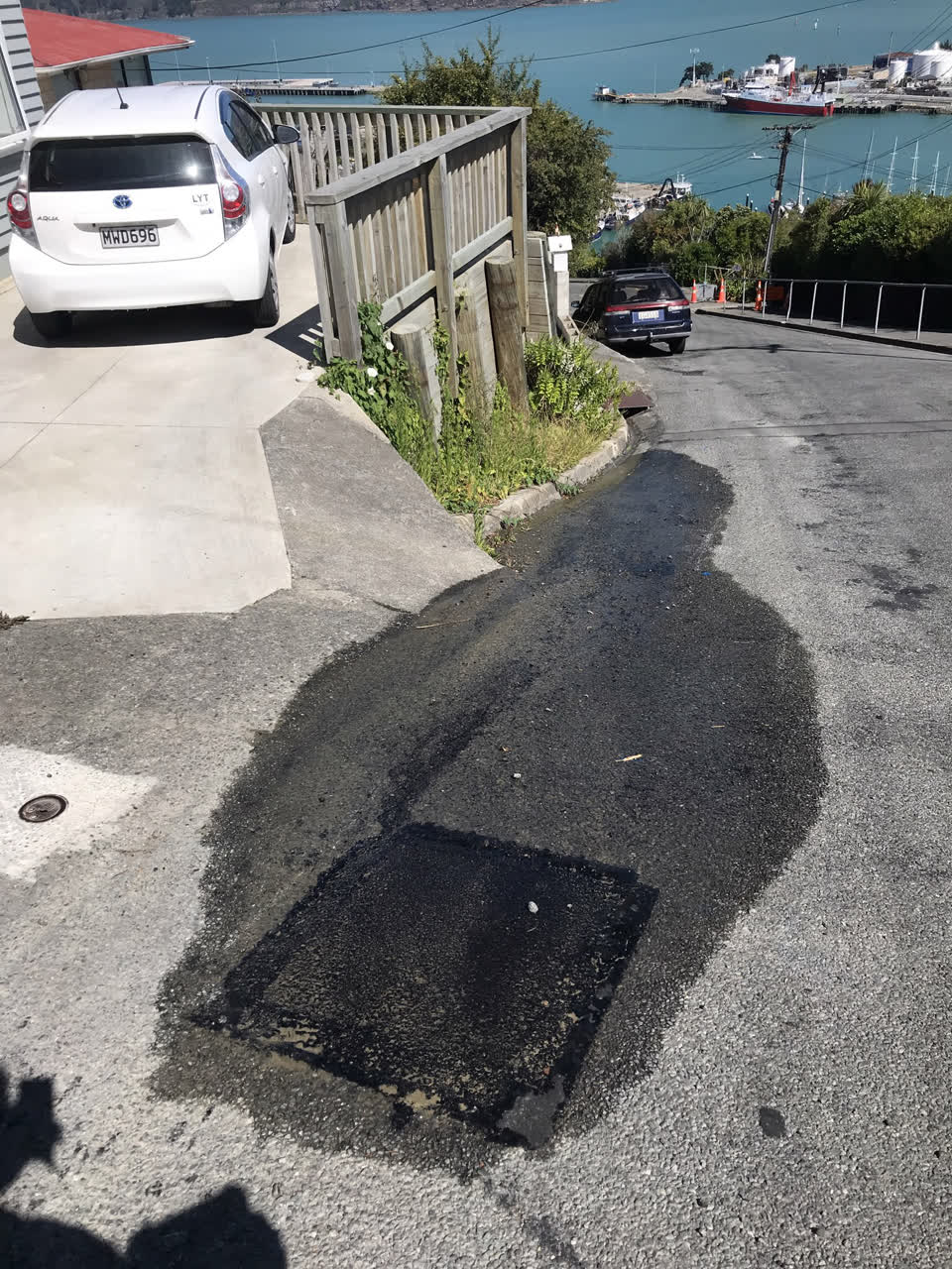 The photograph attached to this water leak report