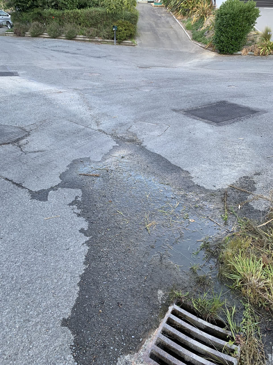 The photograph attached to this water leak report