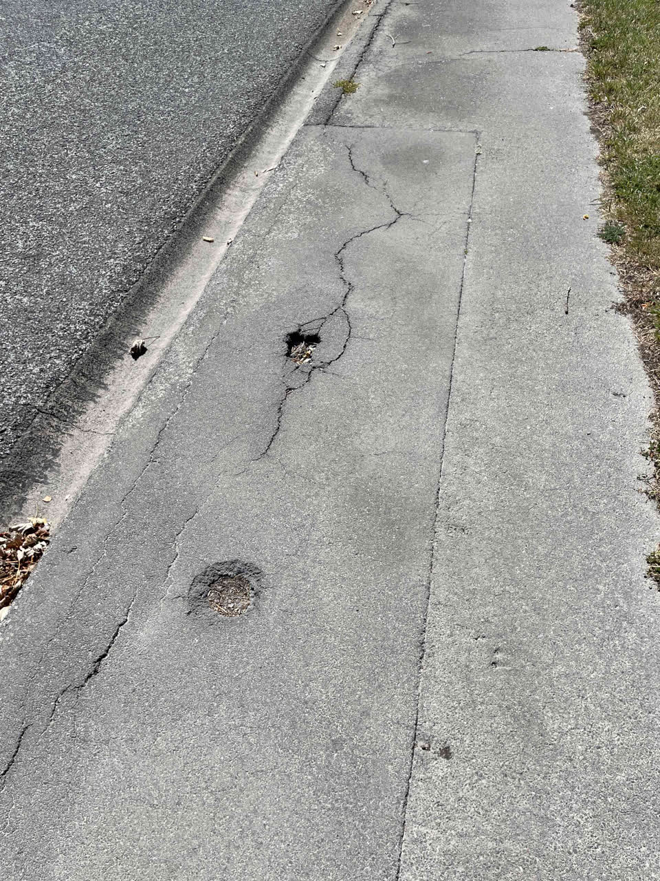 The photograph attached to this roading/streets report