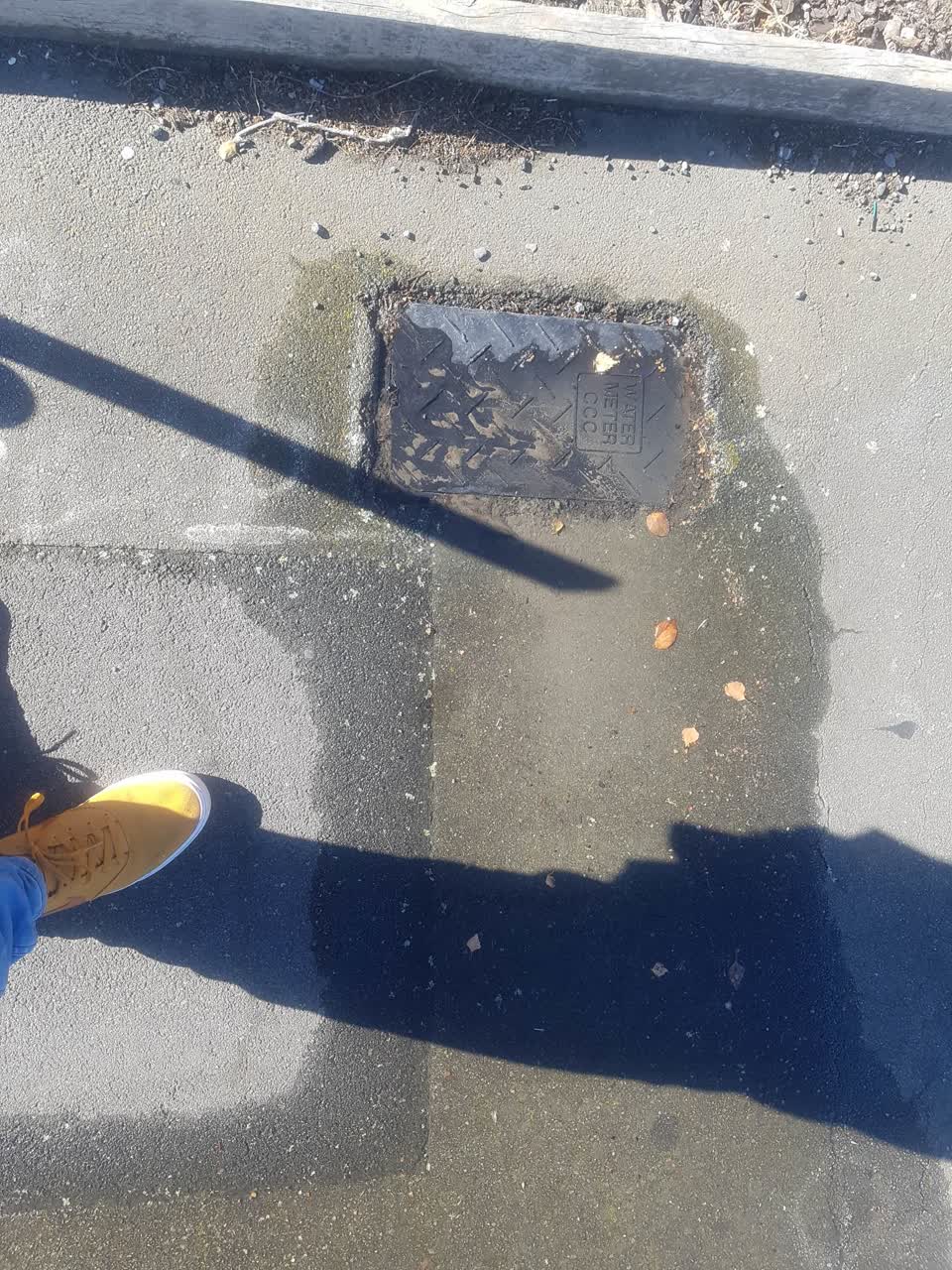 The photograph attached to this water leak report