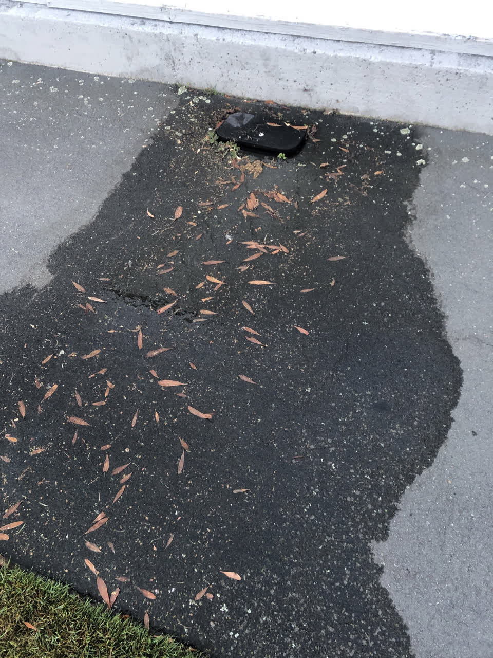 The photograph attached to this water leak report