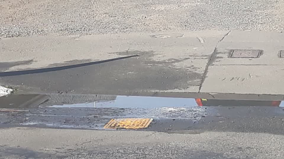 The photograph attached to this water leak report
