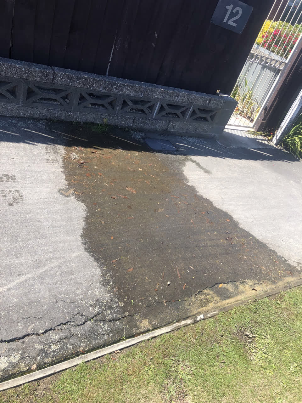 The photograph attached to this water leak report
