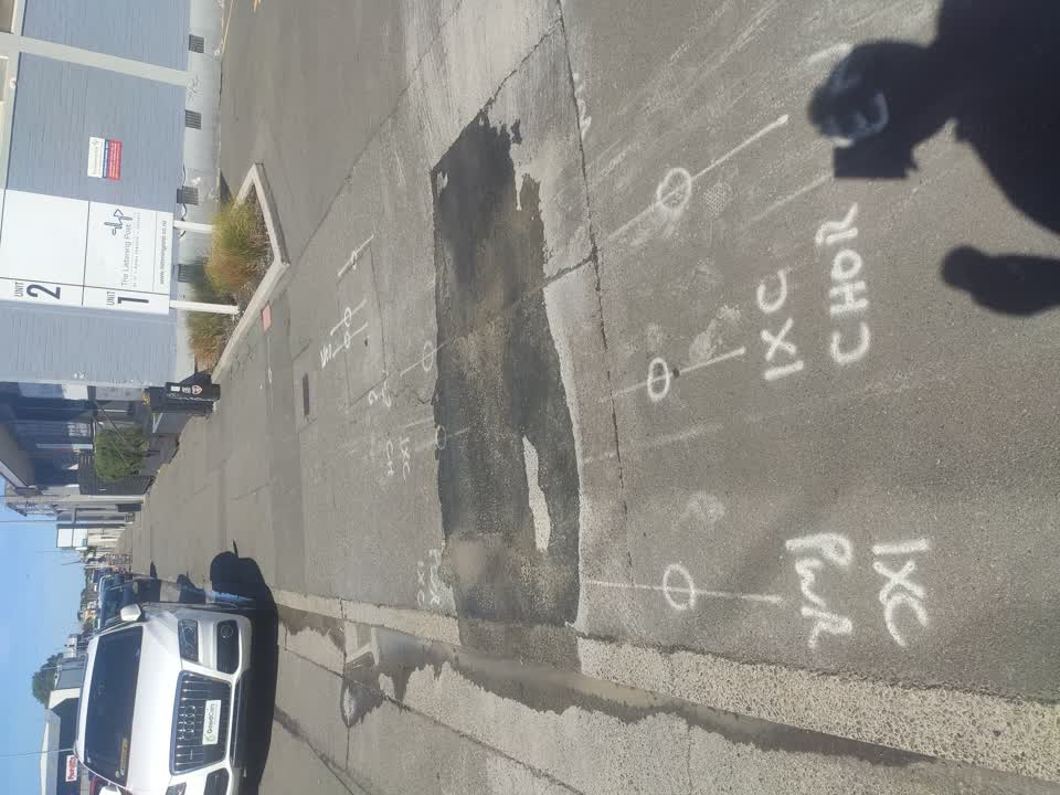 The photograph attached to this water leak report