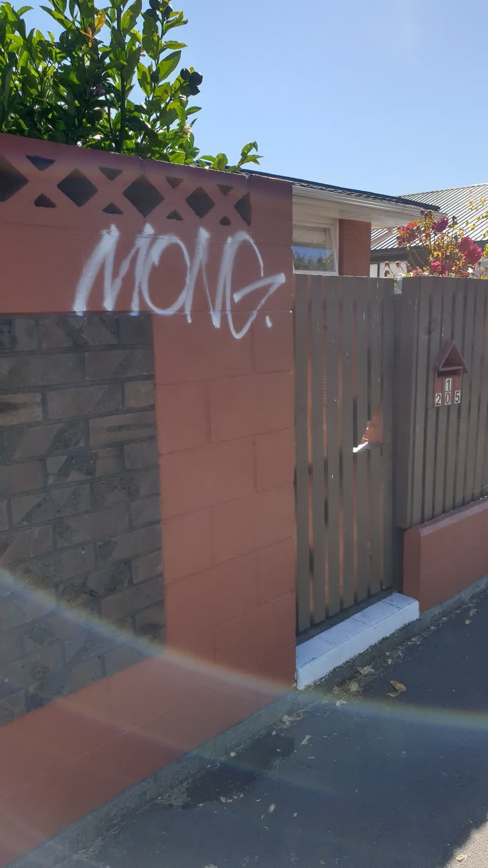 The photograph attached to this graffiti report