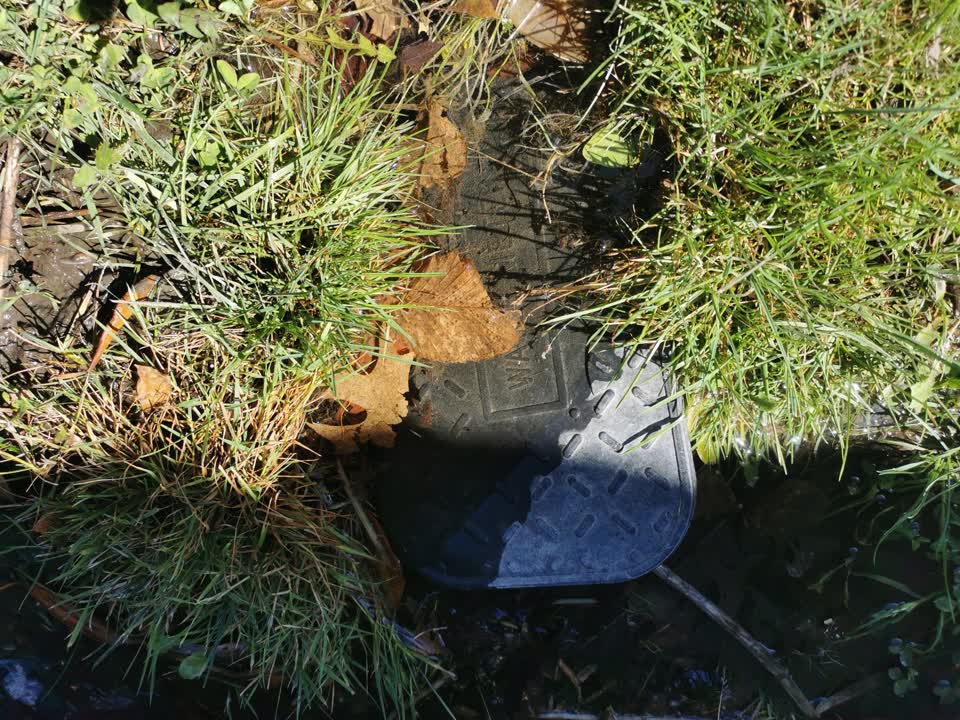 The photograph attached to this water leak report