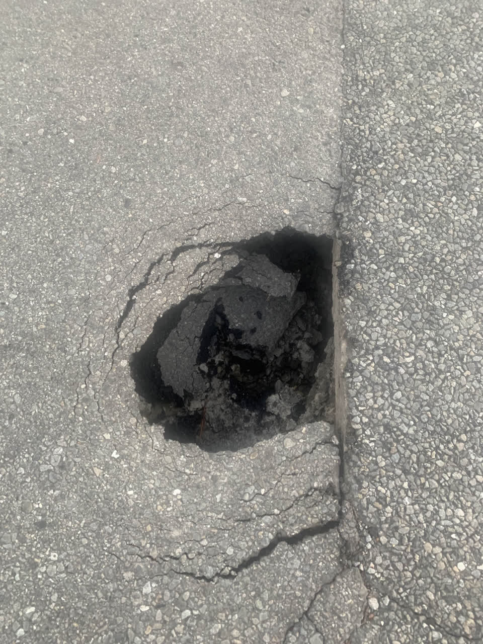 The photograph attached to this roading/streets report