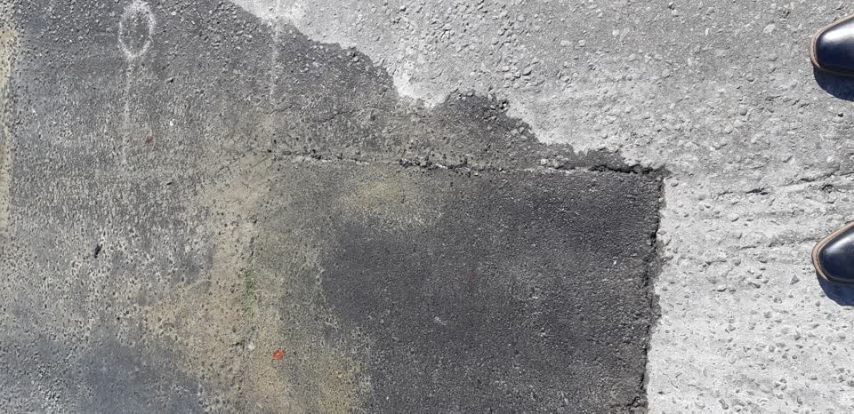 The photograph attached to this water leak report