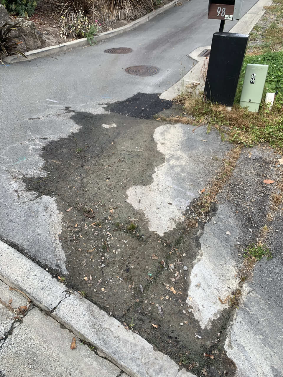 The photograph attached to this water leak report