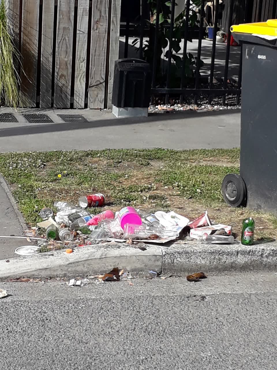 The photograph attached to this rubbish/recycling report