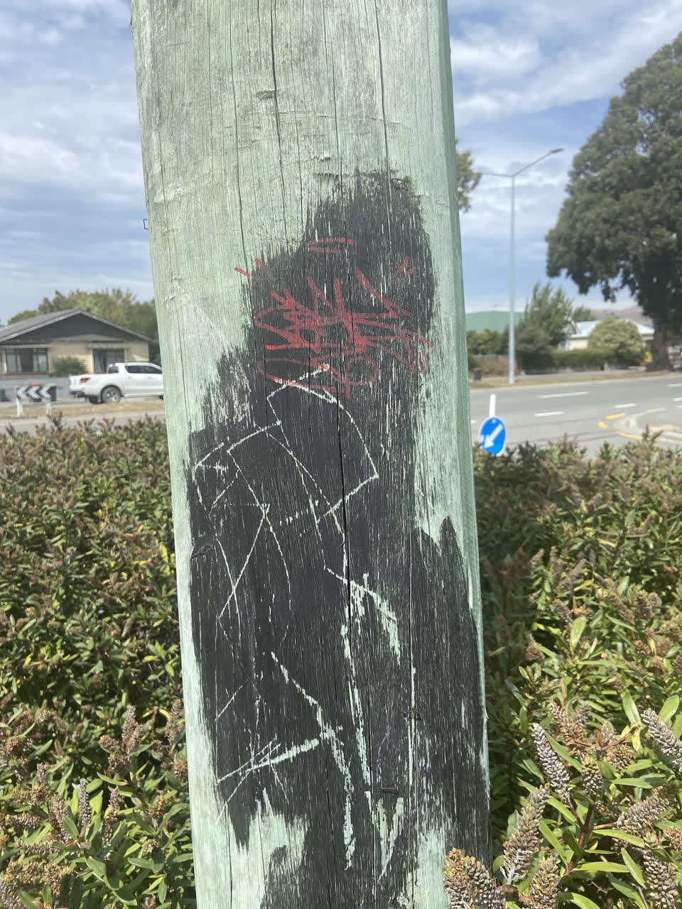 The photograph attached to this graffiti report