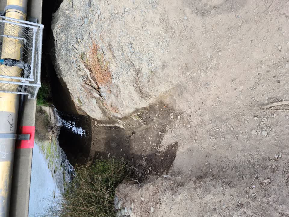 The photograph attached to this water leak report