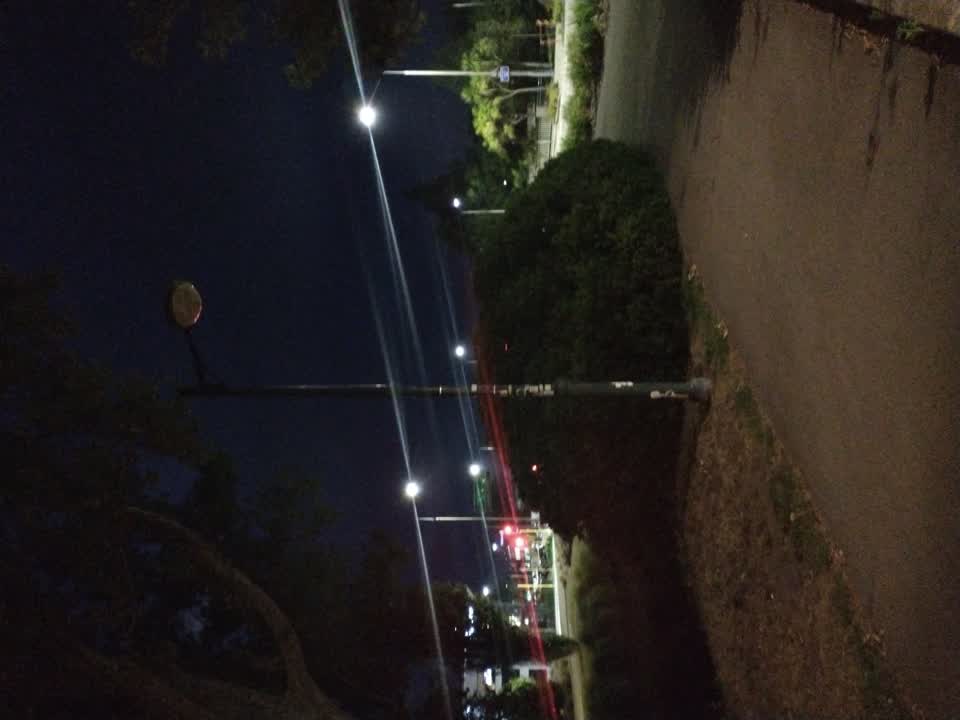 The photograph attached to this street light outage report