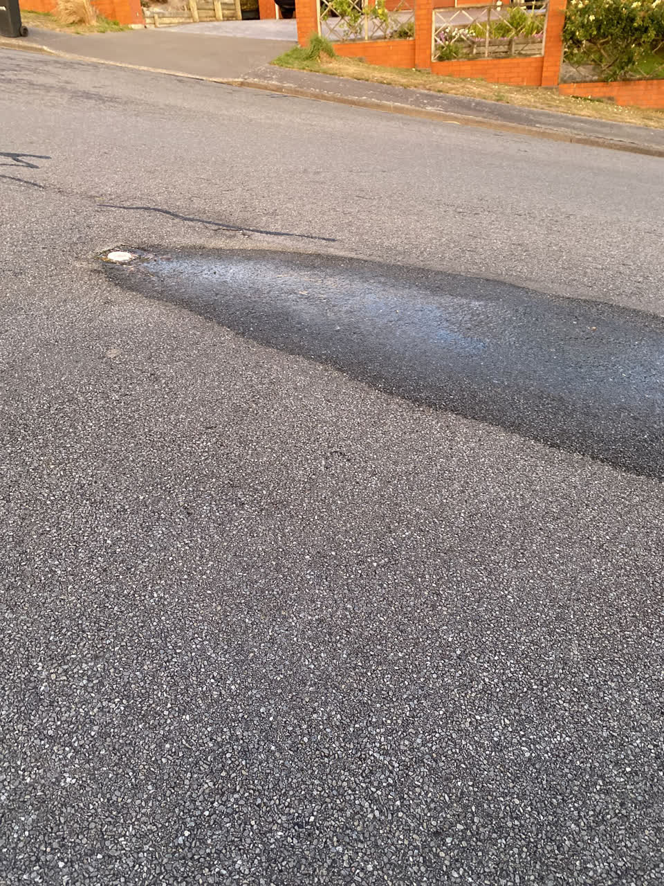 The photograph attached to this water leak report