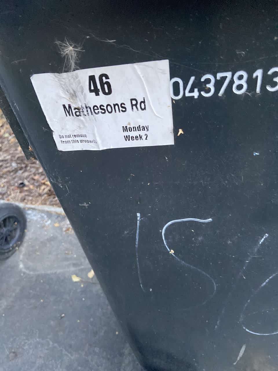 The photograph attached to this rubbish/recycling report