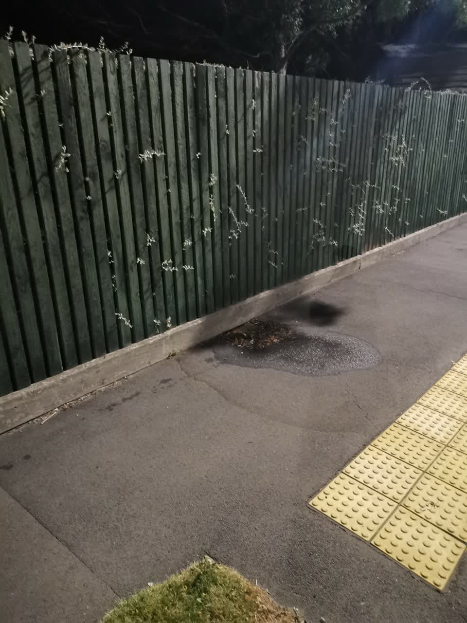 The photograph attached to this water leak report