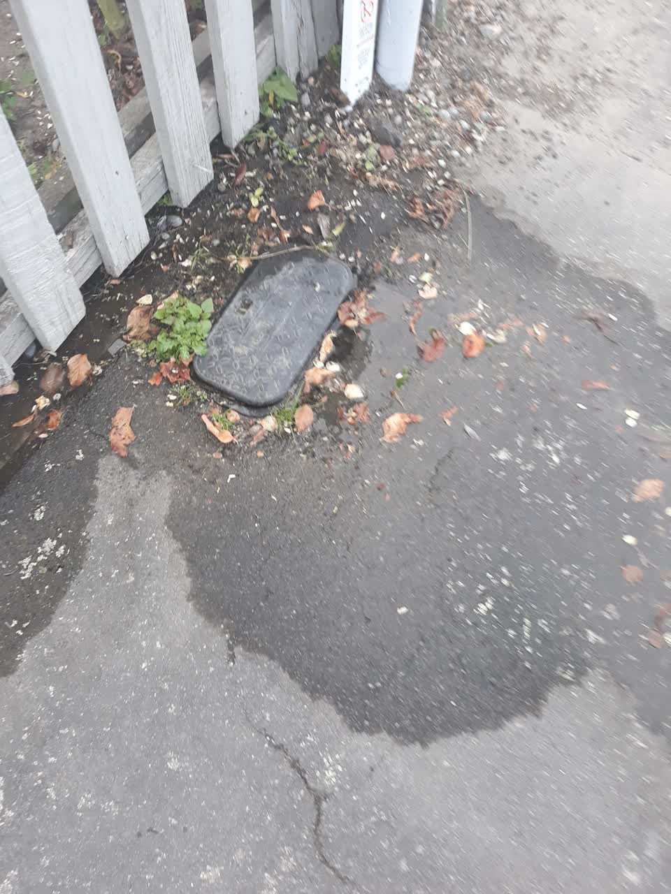 The photograph attached to this water leak report