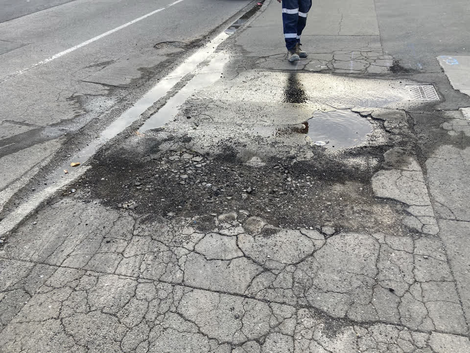 The photograph attached to this water leak report