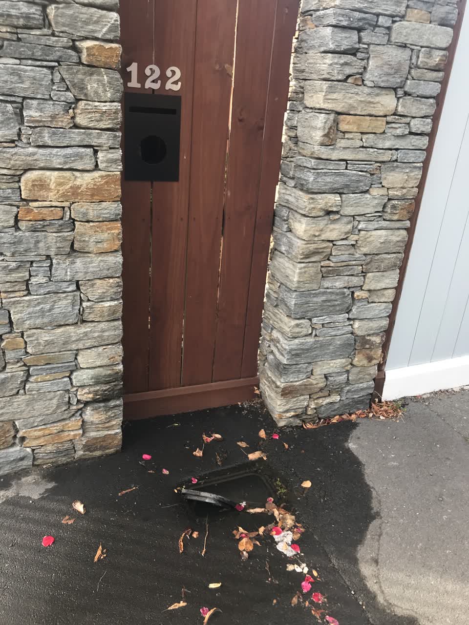 The photograph attached to this water leak report
