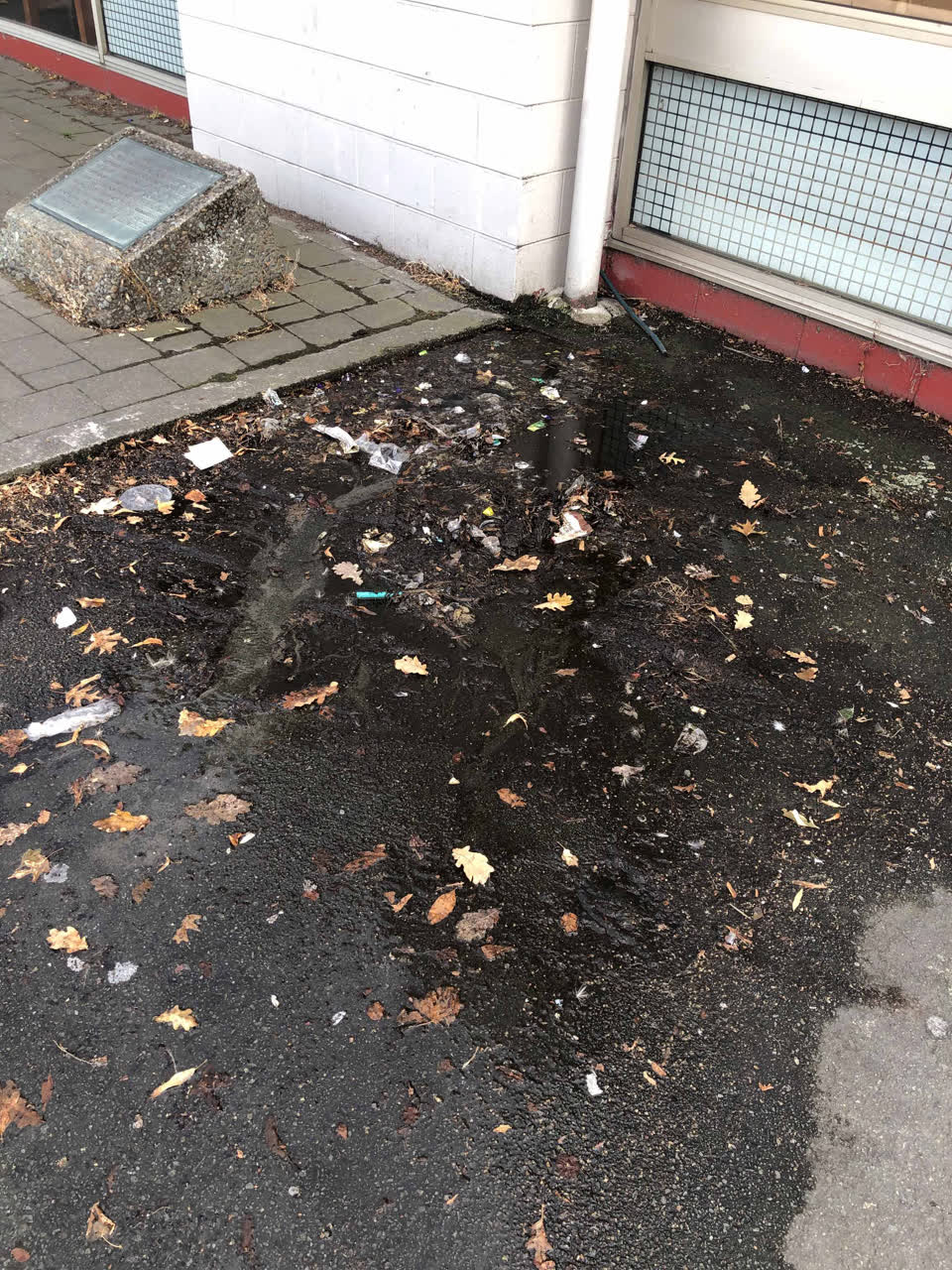 The photograph attached to this water leak report