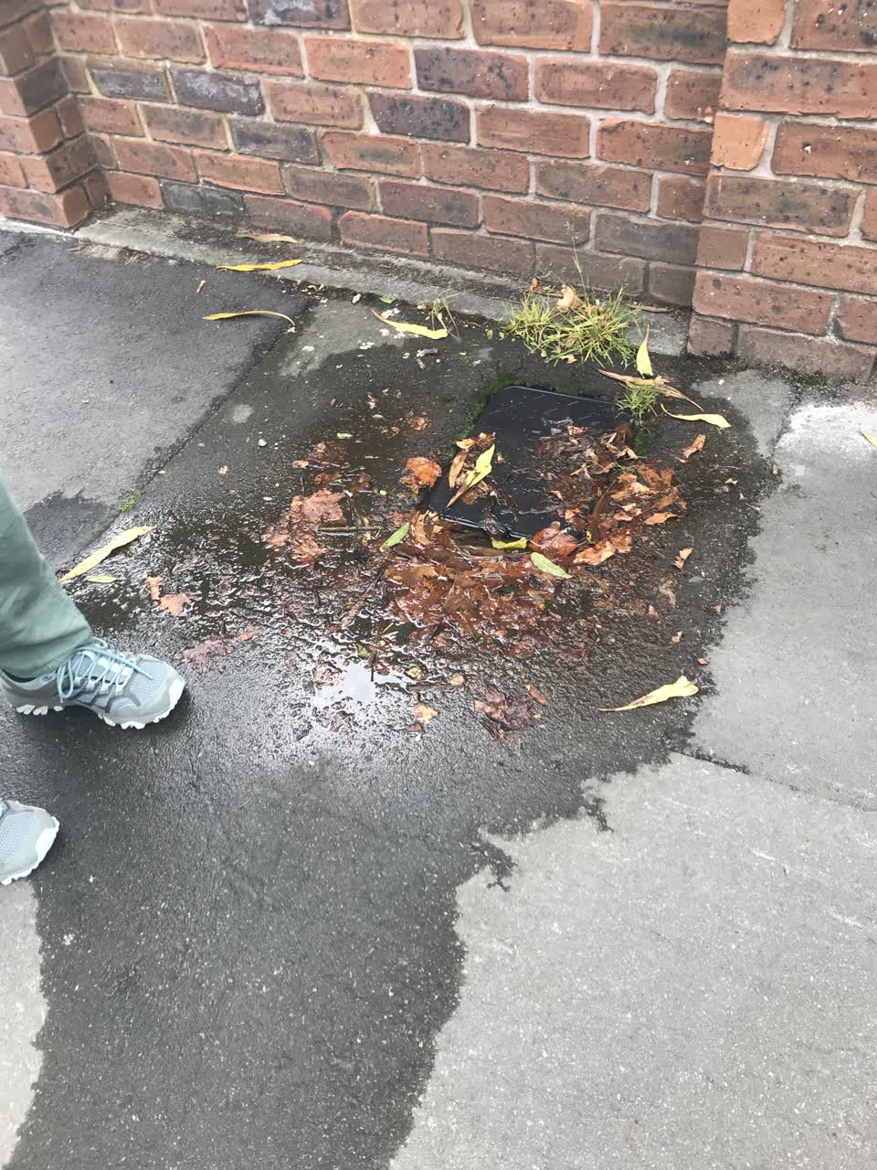 The photograph attached to this water leak report