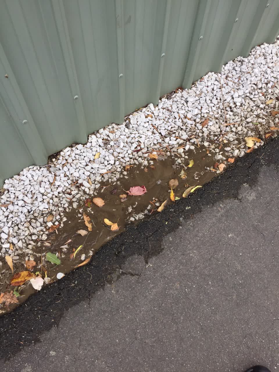 The photograph attached to this water leak report