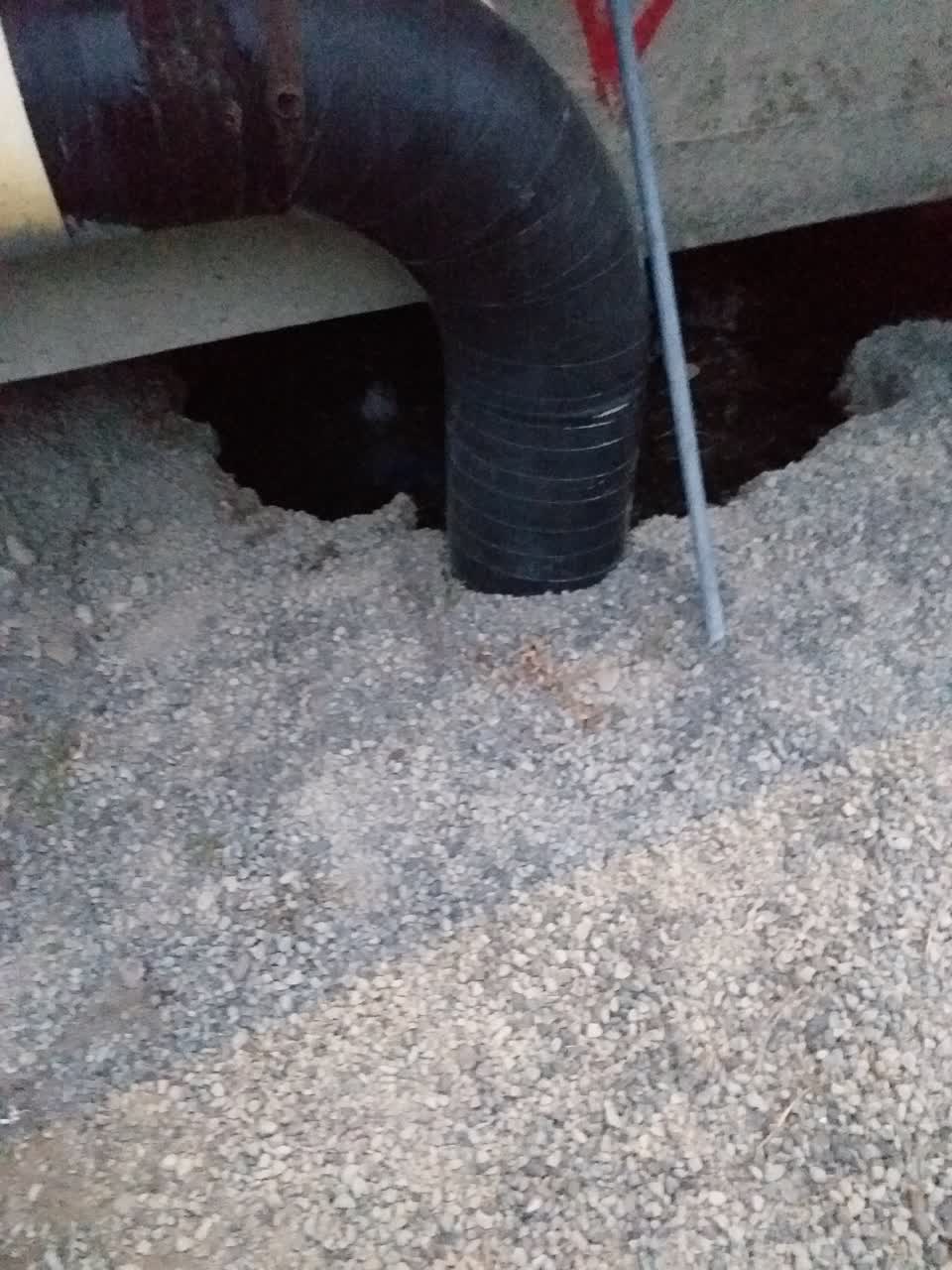 The photograph attached to this water leak report