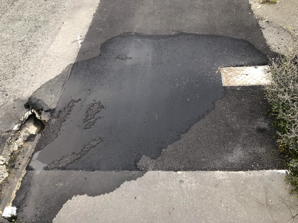 The photograph attached to this water leak report