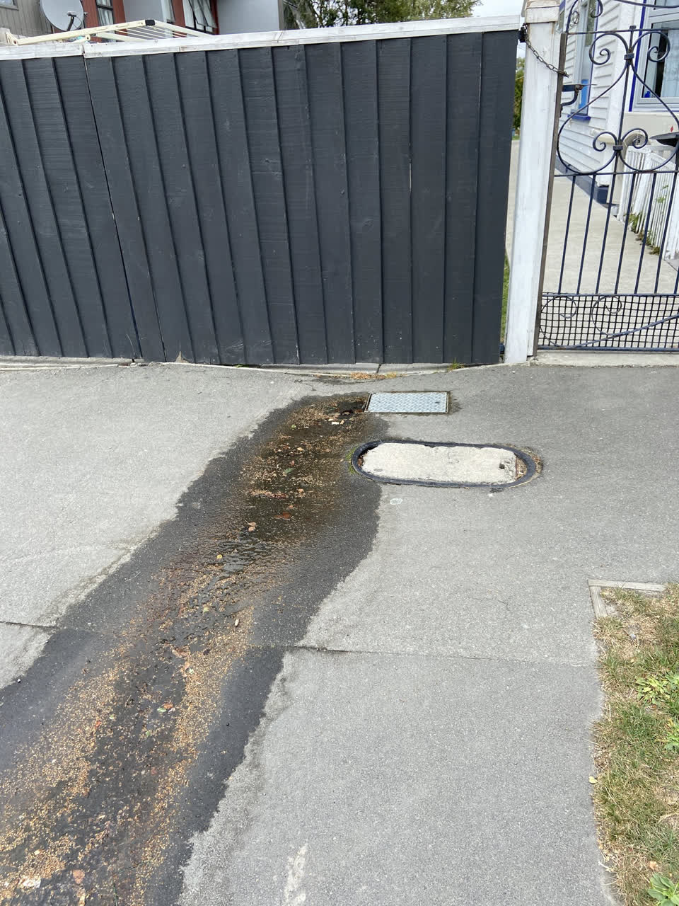 The photograph attached to this water leak report