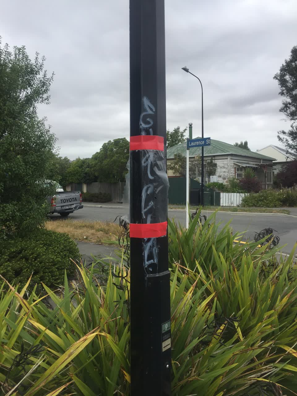 The photograph attached to this graffiti report