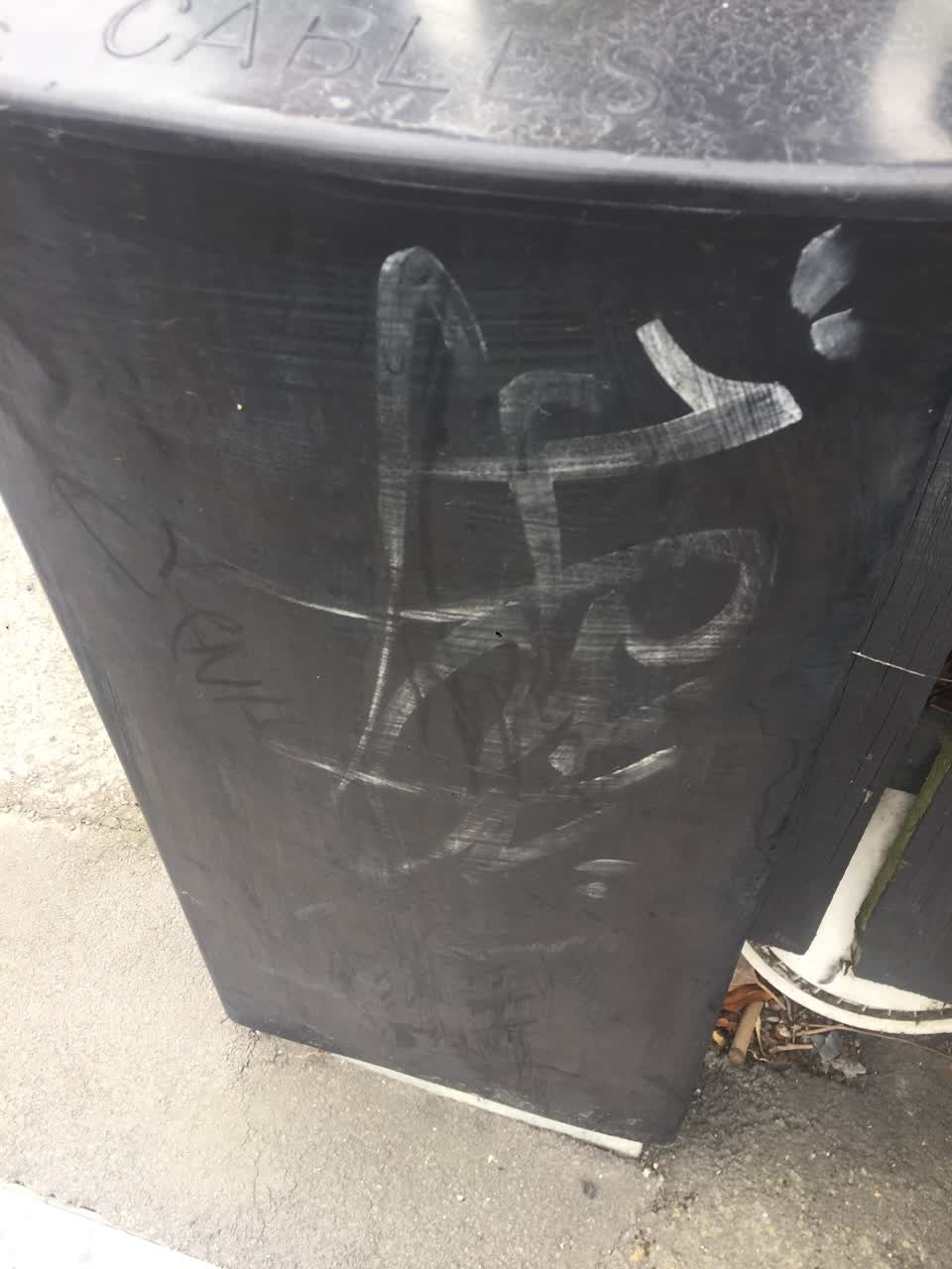 The photograph attached to this graffiti report
