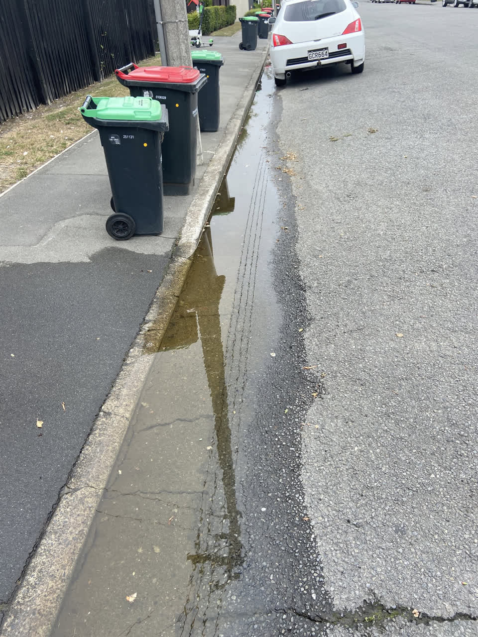 The photograph attached to this water leak report